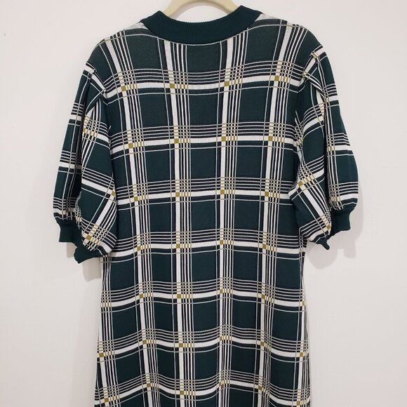 NYC New York & Company Plaid Dress Size XL Green Academia Preppy Collegiate 90s - Picture 10 of 16